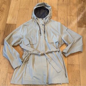 Columbia Tan Hooded Rain Trench Jacket Waterproof Plus 2x